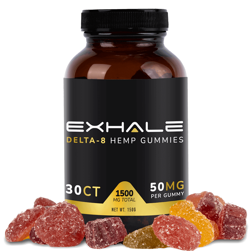 E8-1500-Mockup-Sized-with-gummies-2.png EXALE Delta 8 Hemp Gummies