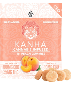 KANHA Cannabis Infused 4:1 Peach Gummies| 100mg